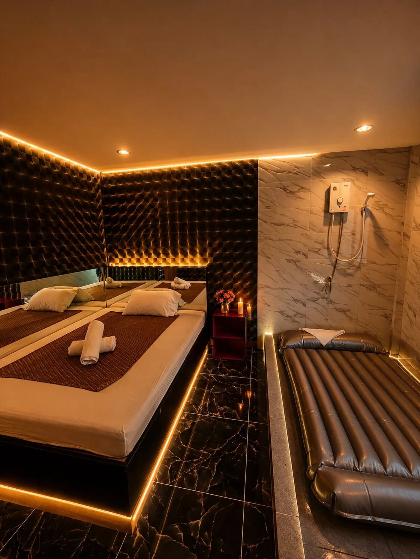 VIP Shower + Nuru Mat — luxury nuru massage suite in Bangkok